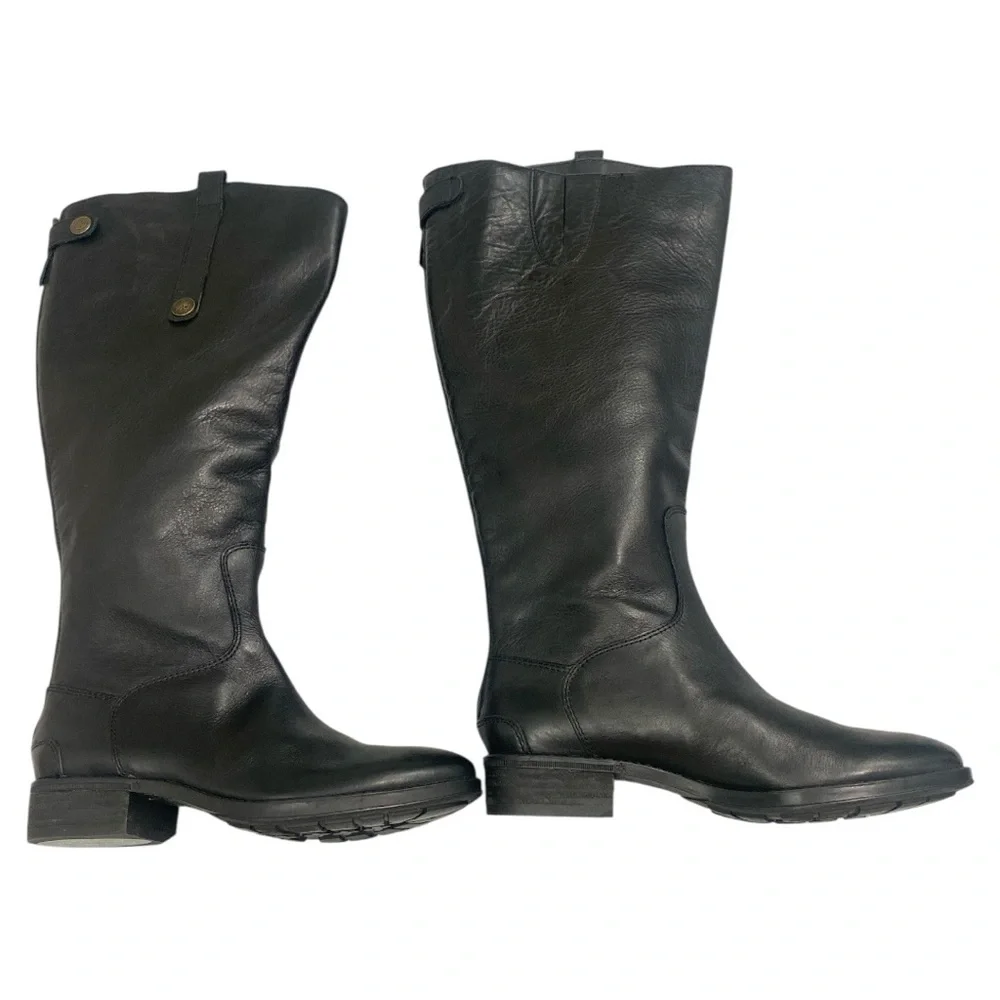 Sam Edelman Penny 2 Wide Calf Size 6 Riding/Equestrian Leather Black Boot NEW